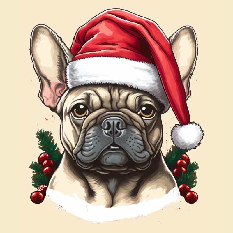 Bouledogue pull moche noël