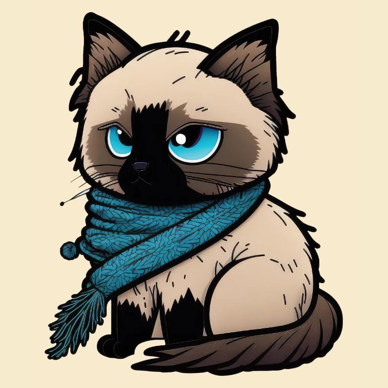 birma katze cartoon comic anime