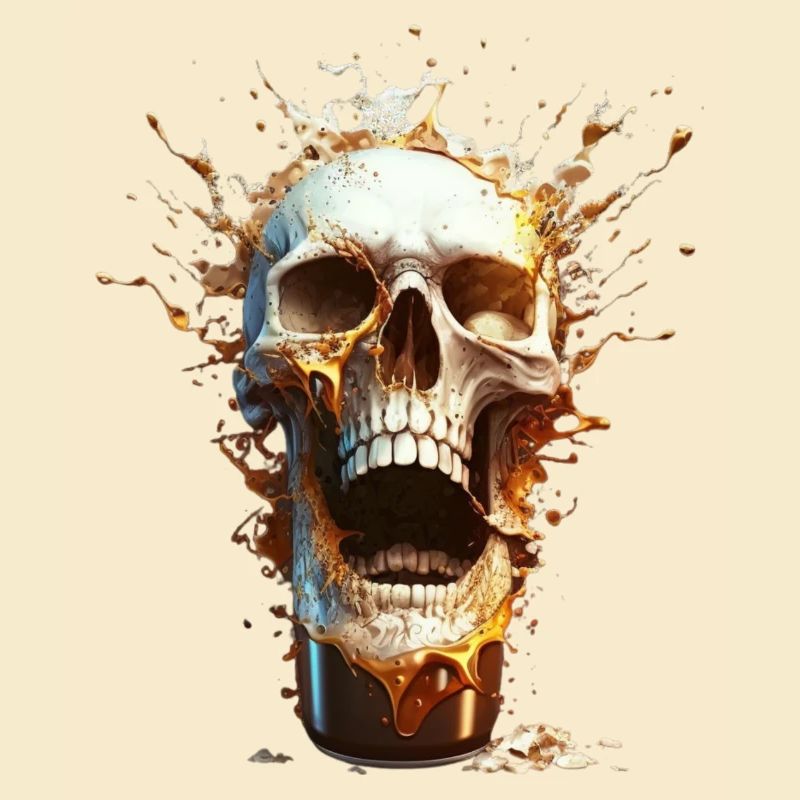 Skull Beer Explosion