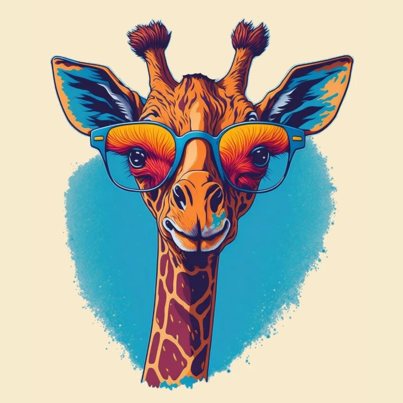 Giraffe with a clear view