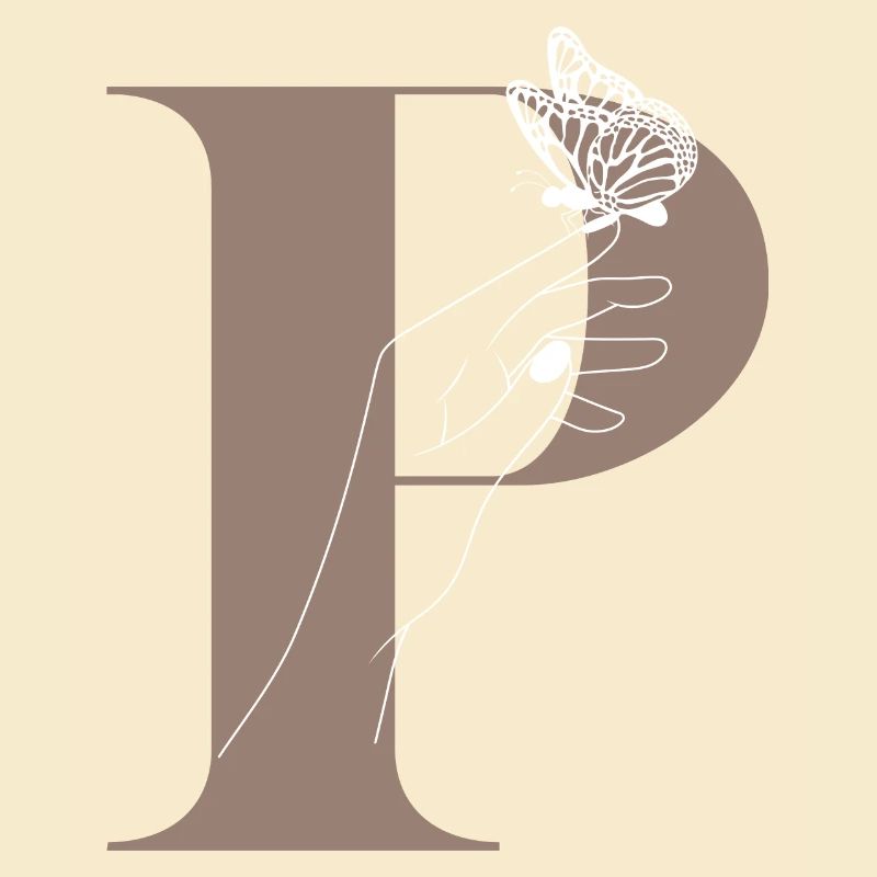 letter P Magic butterfly