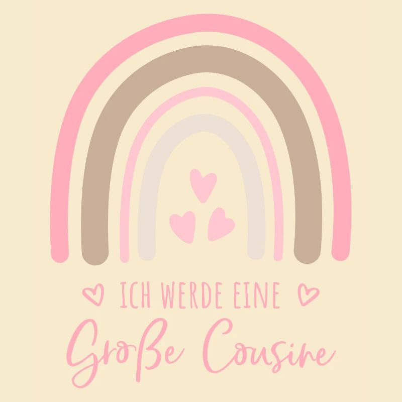 Ich werde eine große Cousine Boho Regenbogen