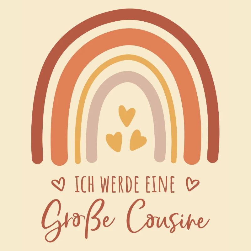 Ich werde eine große Cousine / Boho Regenbogen