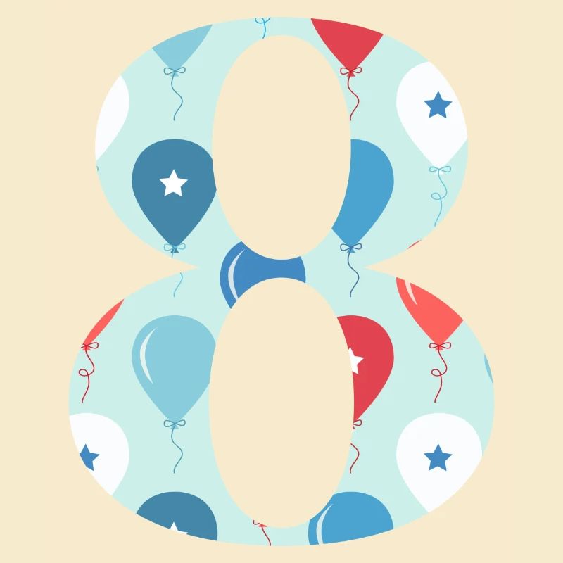 8th anniversary balloon