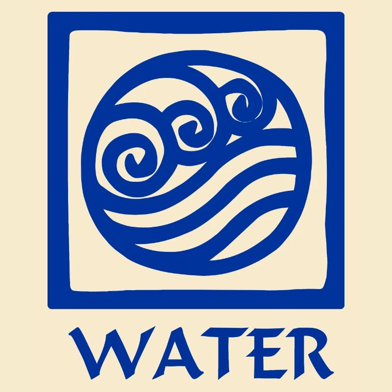 Symbole de l’eau avec texte eau
