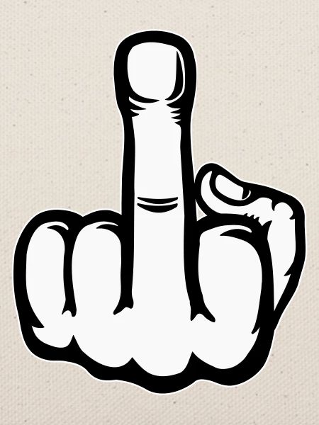 Mittelfinger Hand Symbol
