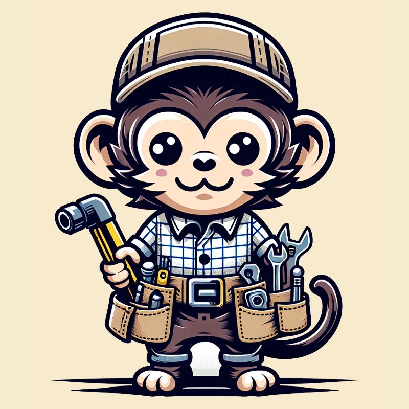Cute Monkey Craftsman