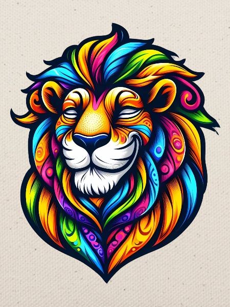 psychedelic Löwe
