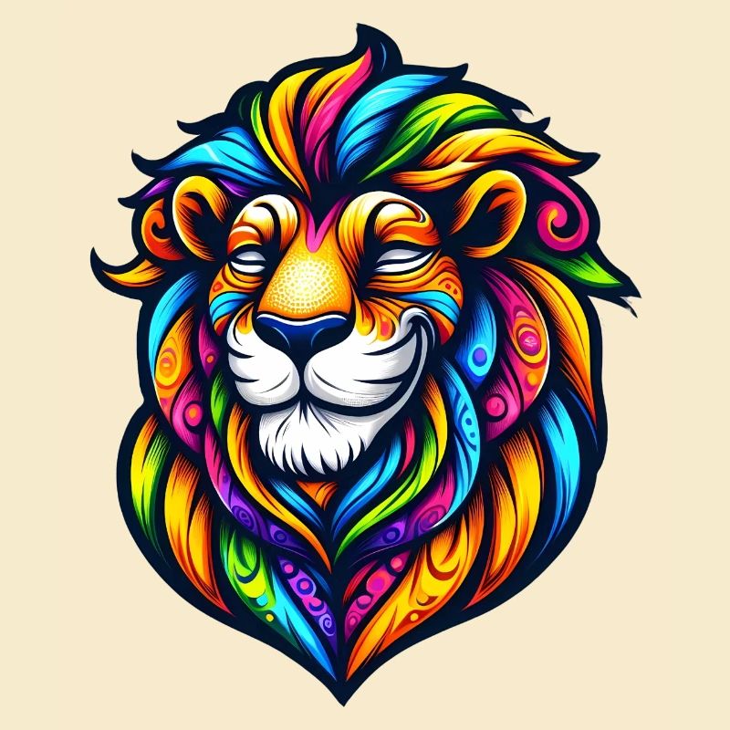 psychedelic Löwe