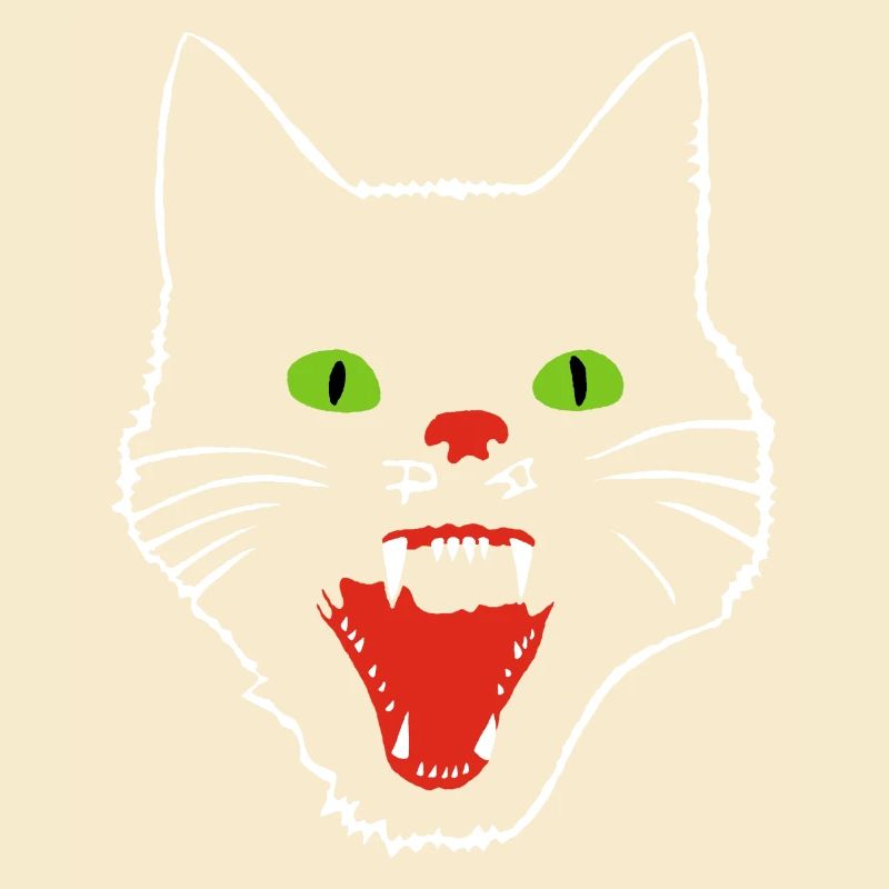 Chat terrifiant aux yeux verts