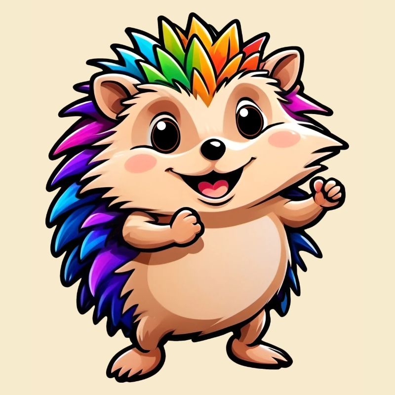 Kinder süßer Cartoon Igel