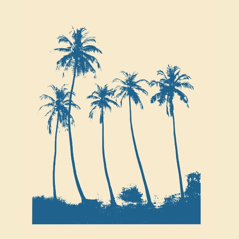 Silhouette Palm Trees Summer Vacation