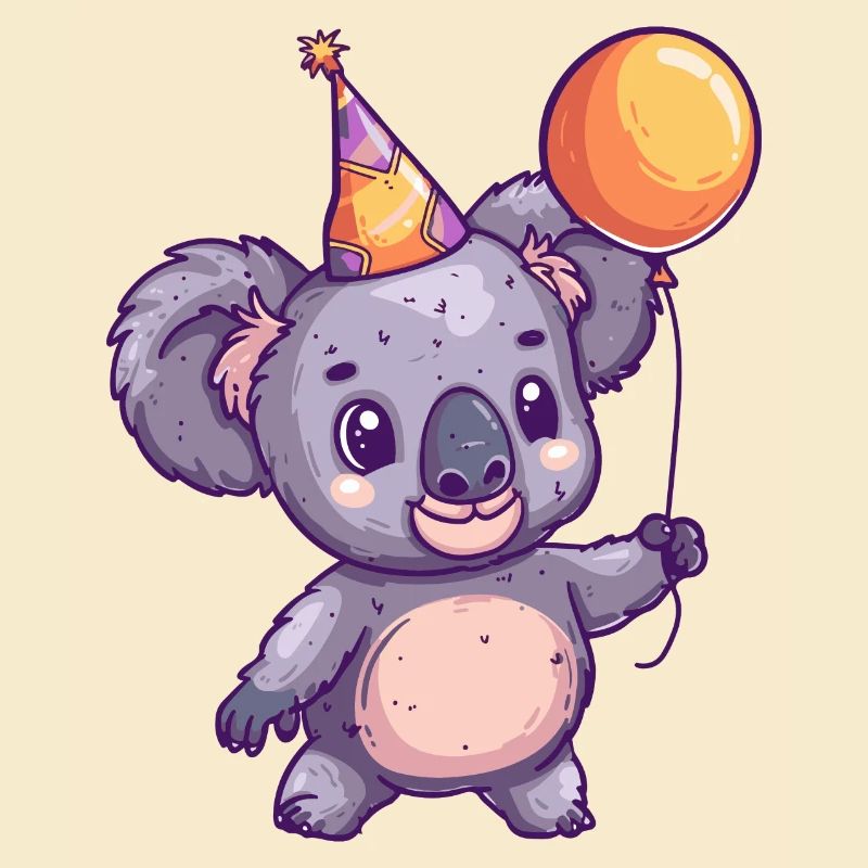 Koala Anniversaire Bande Dessinée Mignon