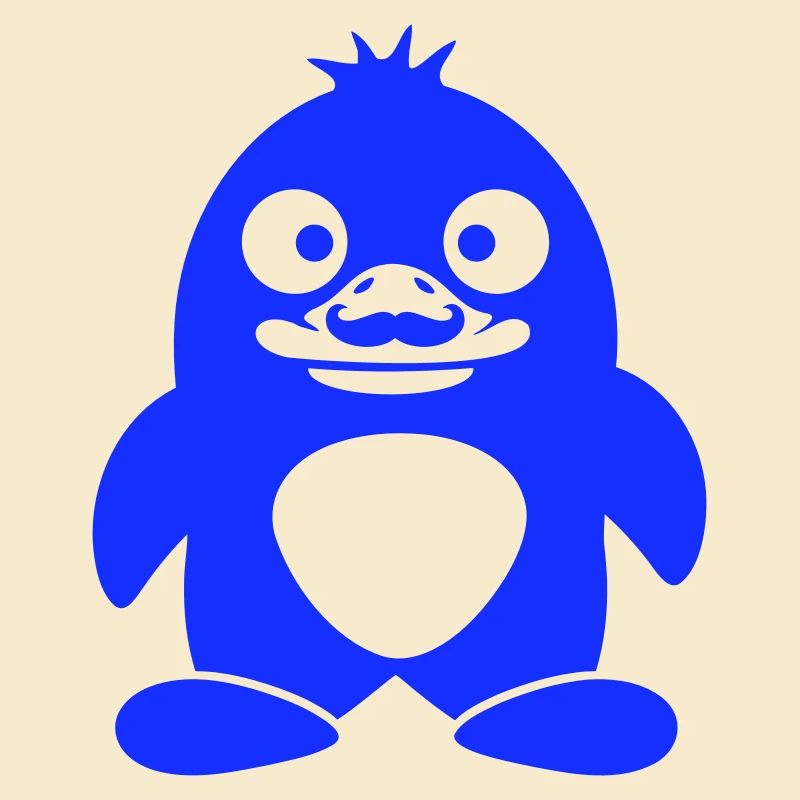 Pinguin Schnurrbart Sir Mr. Herr Mustache Bart