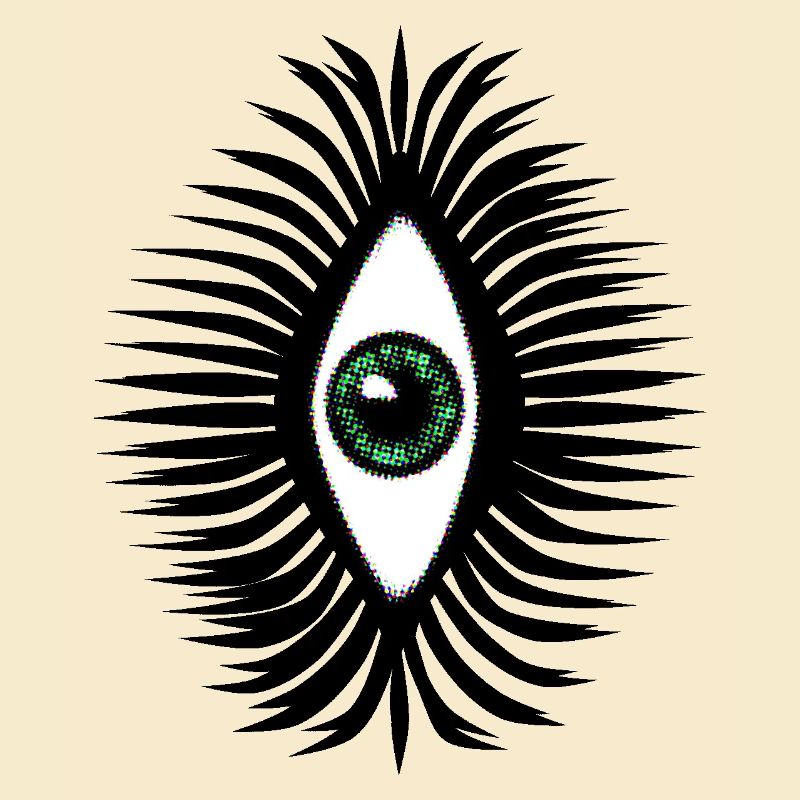 Lucky Amulet Eye Psychedelic Green Vertical