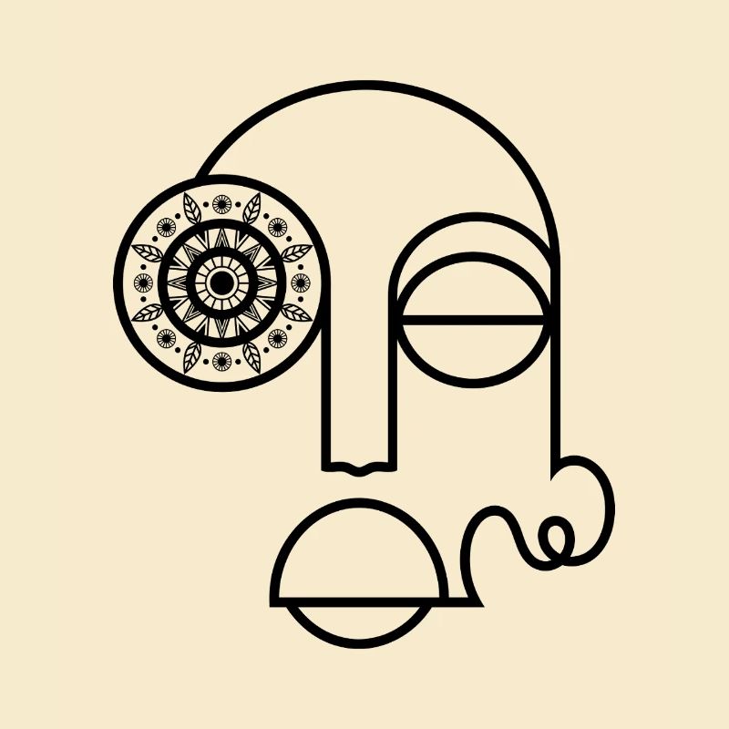 Visage abstrait / Visage abstrait moderne