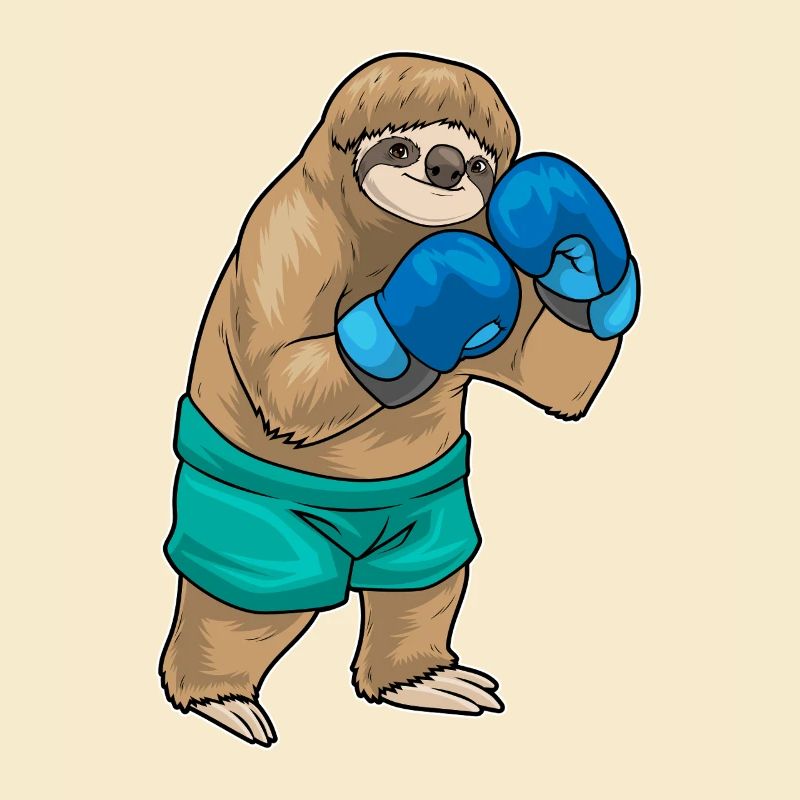 Faultier Boxer Boxhandschuhe Boxen