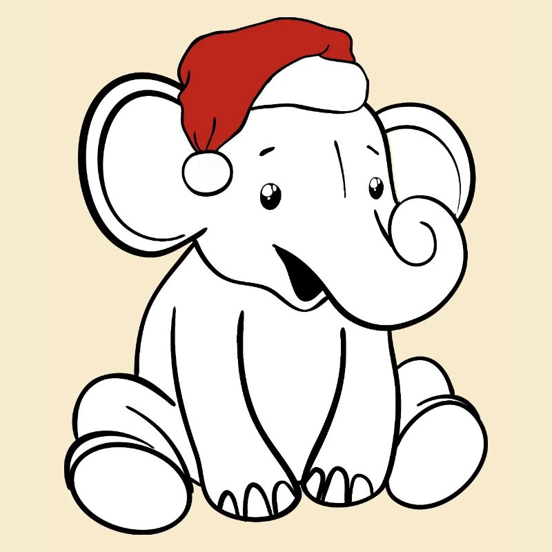 Éléphant Bébé Noël