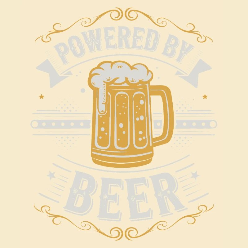 Humorvolles Poweree Bier Design