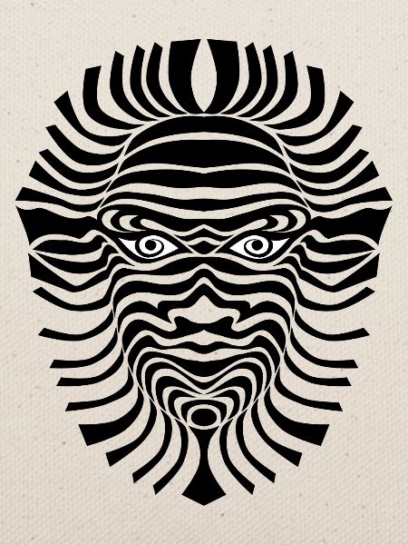 psy-chic psychedlic sixties good voodoo mask
