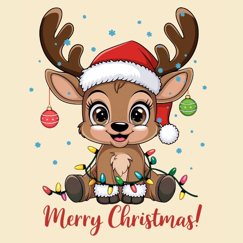 Süßer Rentier Weihnachtspullover Merry Christmas