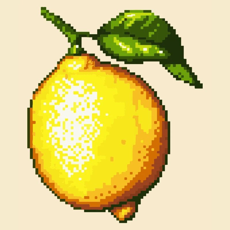 Pixel Lemons Rétro Fruit Art
