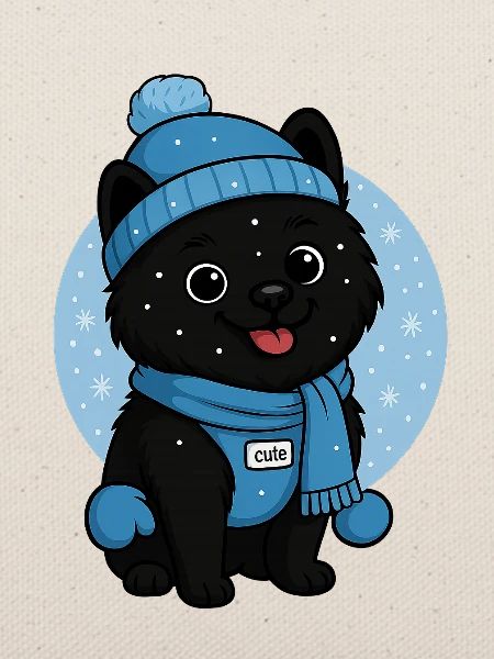 Cuddly Dog Winter Magic