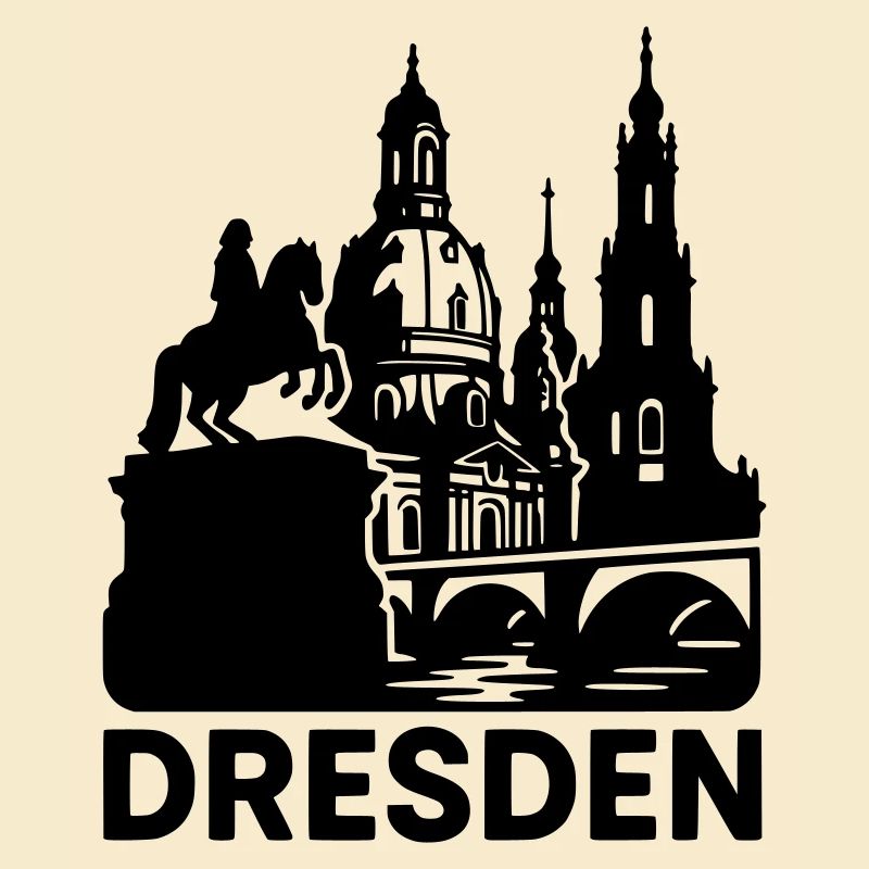 Dresden Landmark Silhouette
