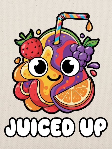 Juiced Up Fruchtfreund Cartoon