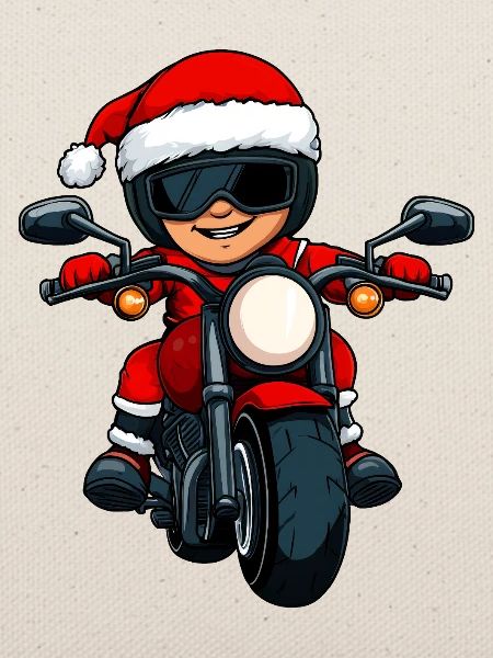 Motorradfahrer Christmas