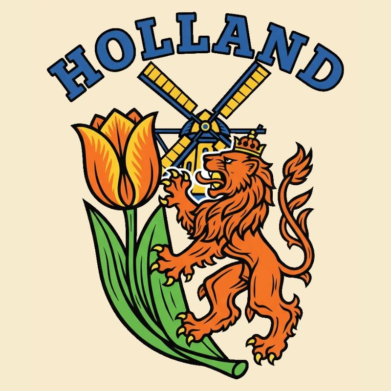 Holland Tulip windmill Emblem