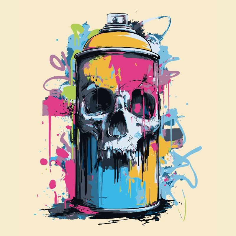 Totenkopf Graffiti Spraydose