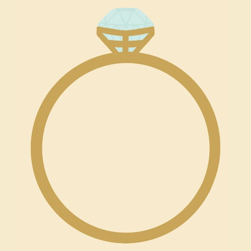 Goldring-Ikone mit Diamant