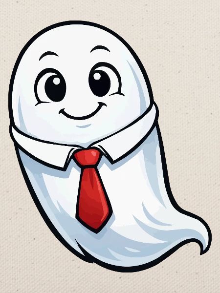 Talking ghost in suit