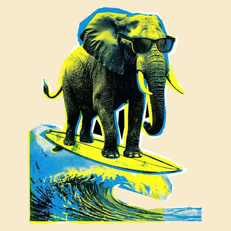 Elefant Surfer