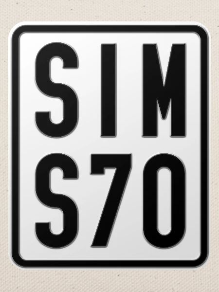 Simson S70 Moped Kennzeichen