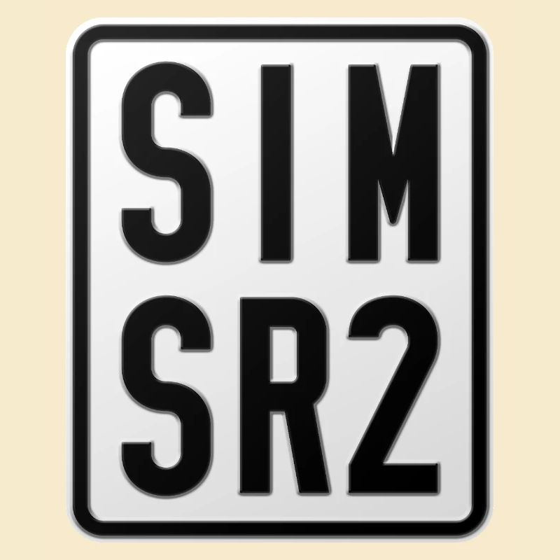 Plaque d’immatriculation du cyclomoteur Simson SR2