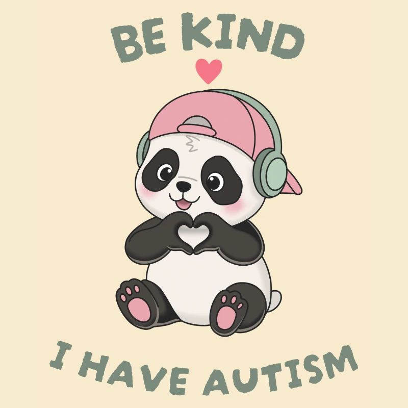 Sei freundlich, ich gärtnere Autismus-Panda