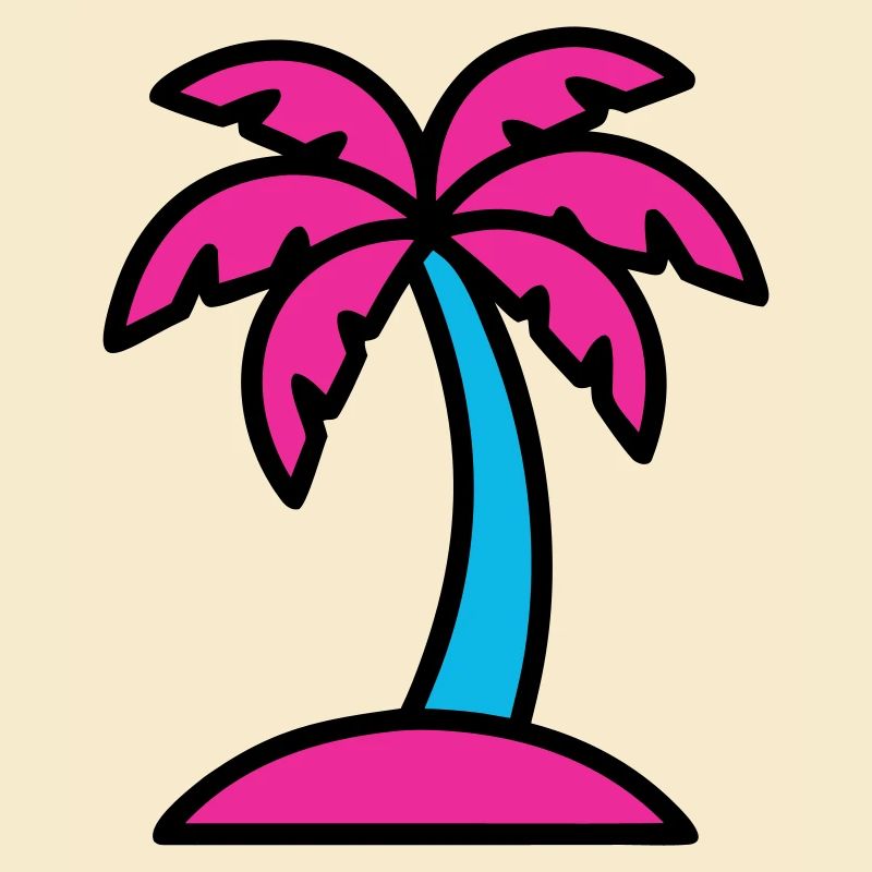 Neon Palm Tree 90s Vaporwave