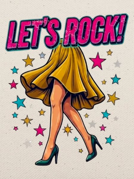 Let's Rock! Glitzer-Damenrock