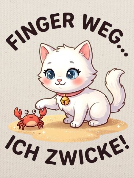Katze Krabbe Finger weg Spruch