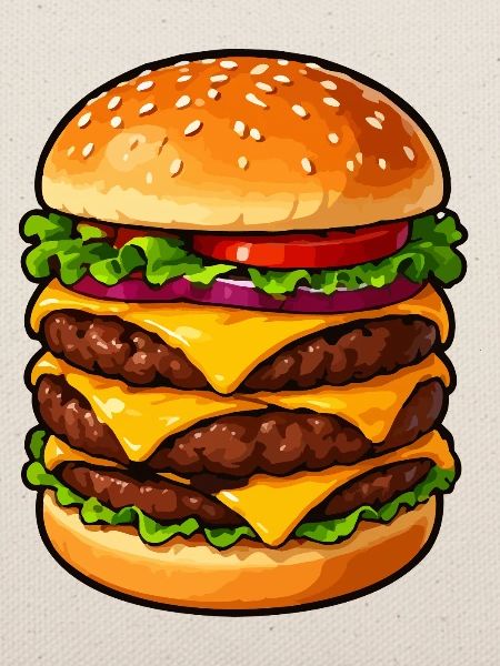 Dreifacher Cheeseburger Kraft