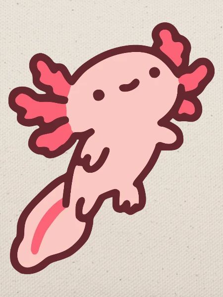 Niedlicher pinker Axolotl