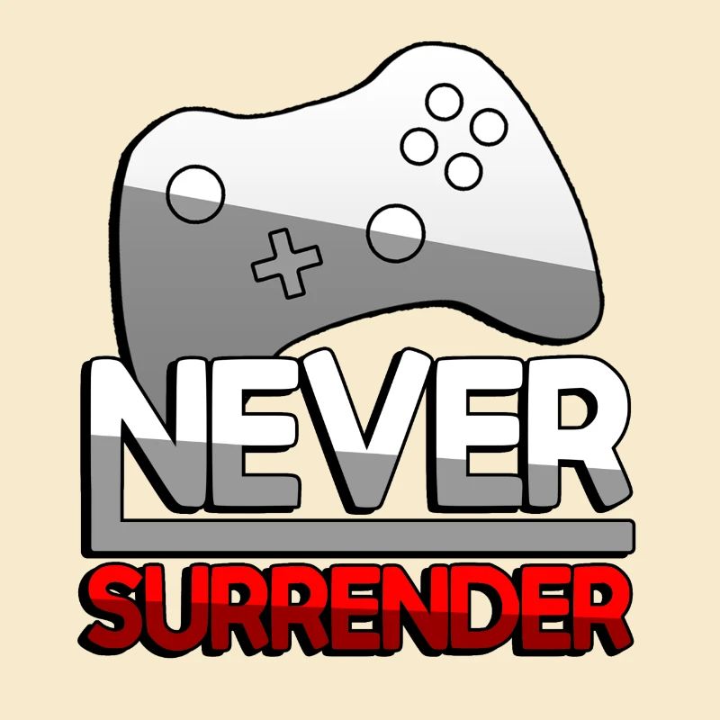 NEVER SURRENDER (Rot) + Controller - Gaming
