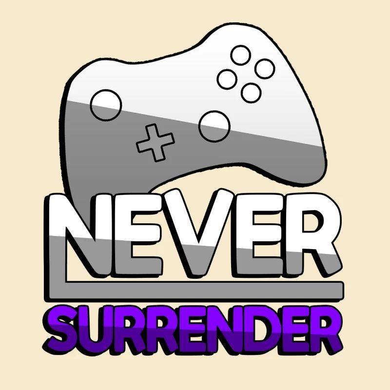NEVER SURRENDER (Lila) + Controller - Gaming