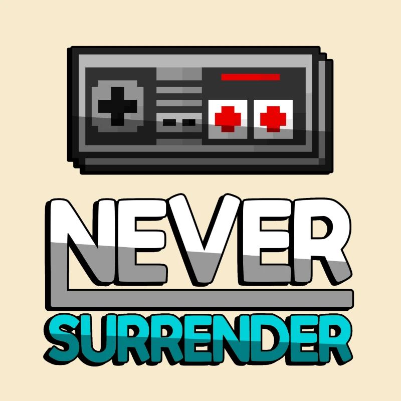 NEVER SURRENDER (Turquoise) + NES Controller - Gaming