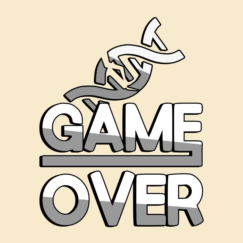 GAME OVER (White) + DNA - Gaming