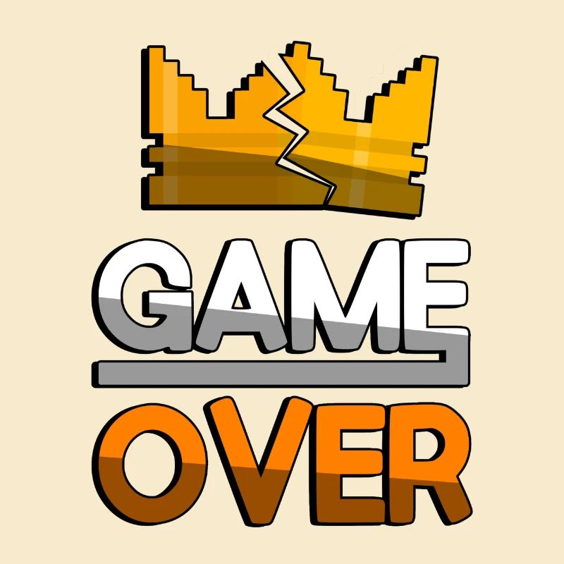 GAME OVER (Orange) + King Crown - Jeux