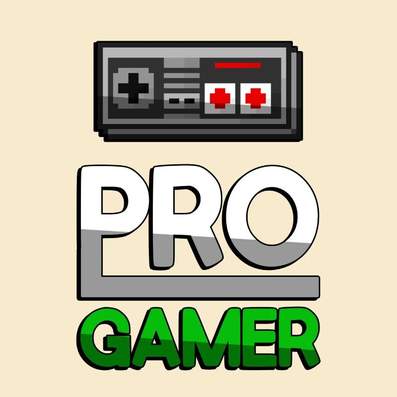PRO GAMER (Green) + NES Controller - Gaming