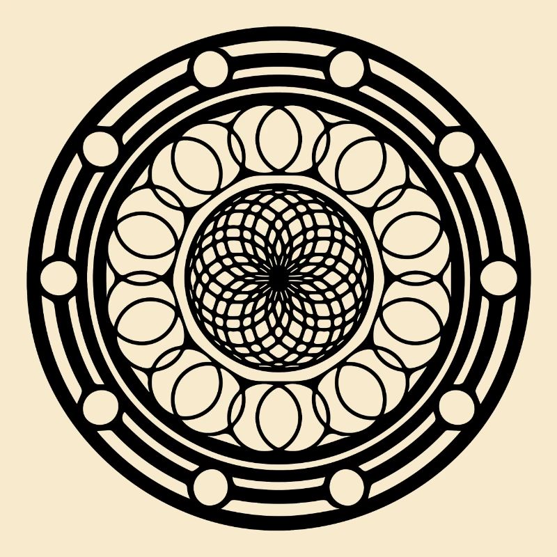 Geometrisches Blumen Mandala runde Muster Form